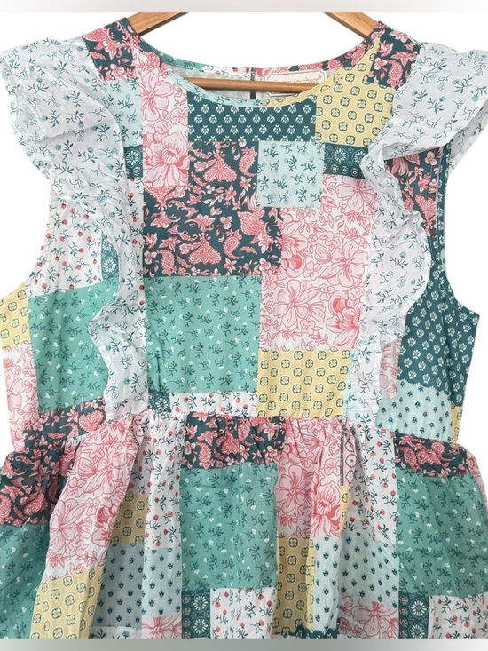 SIMPLY SOUTHERN Quilted Patchwork Tiered Maxi Dress Floral Size XL NEW - Picture 6 of 8